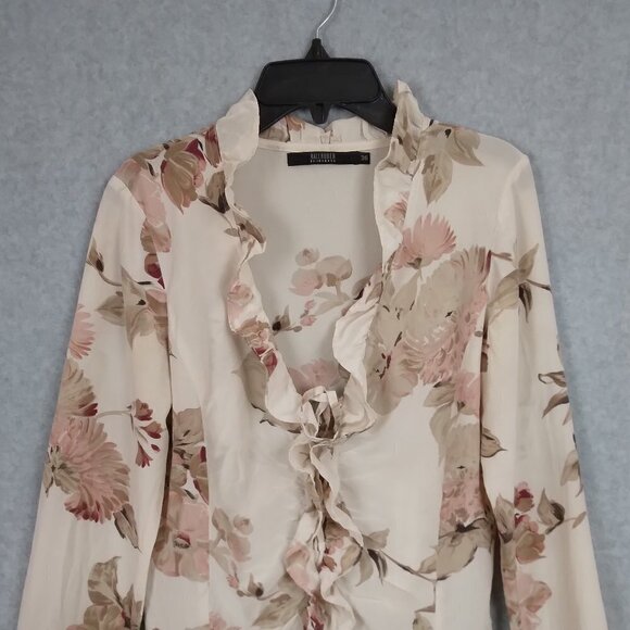 HALLHUBER Philosophy | Floral Silk Ruffle Blouse | Size 36 - Picture 2 of 11